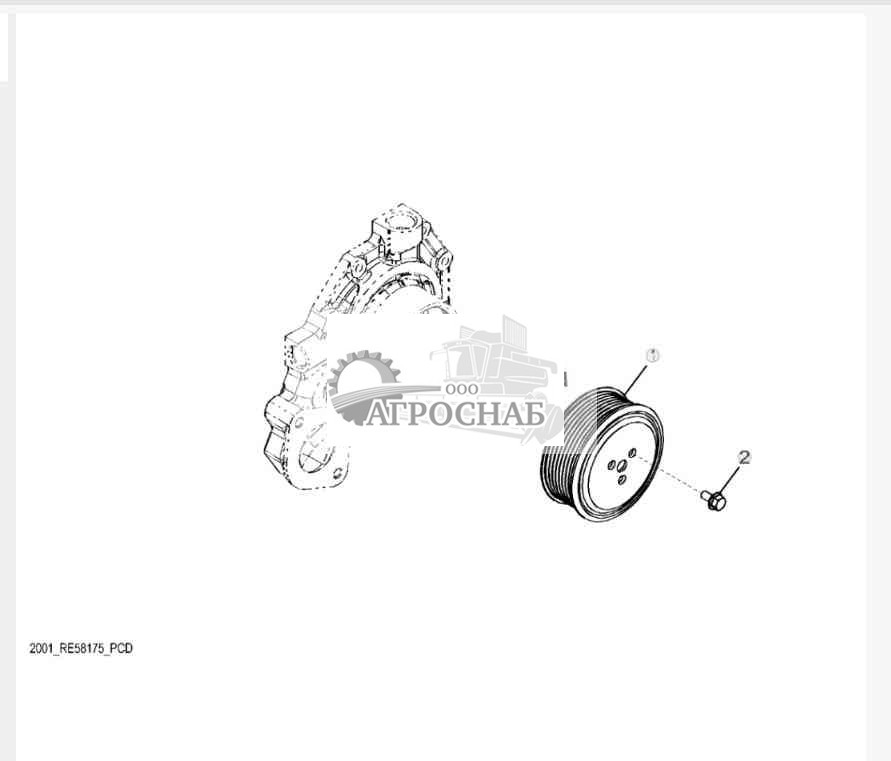 2001 Шкив водяного насоса 